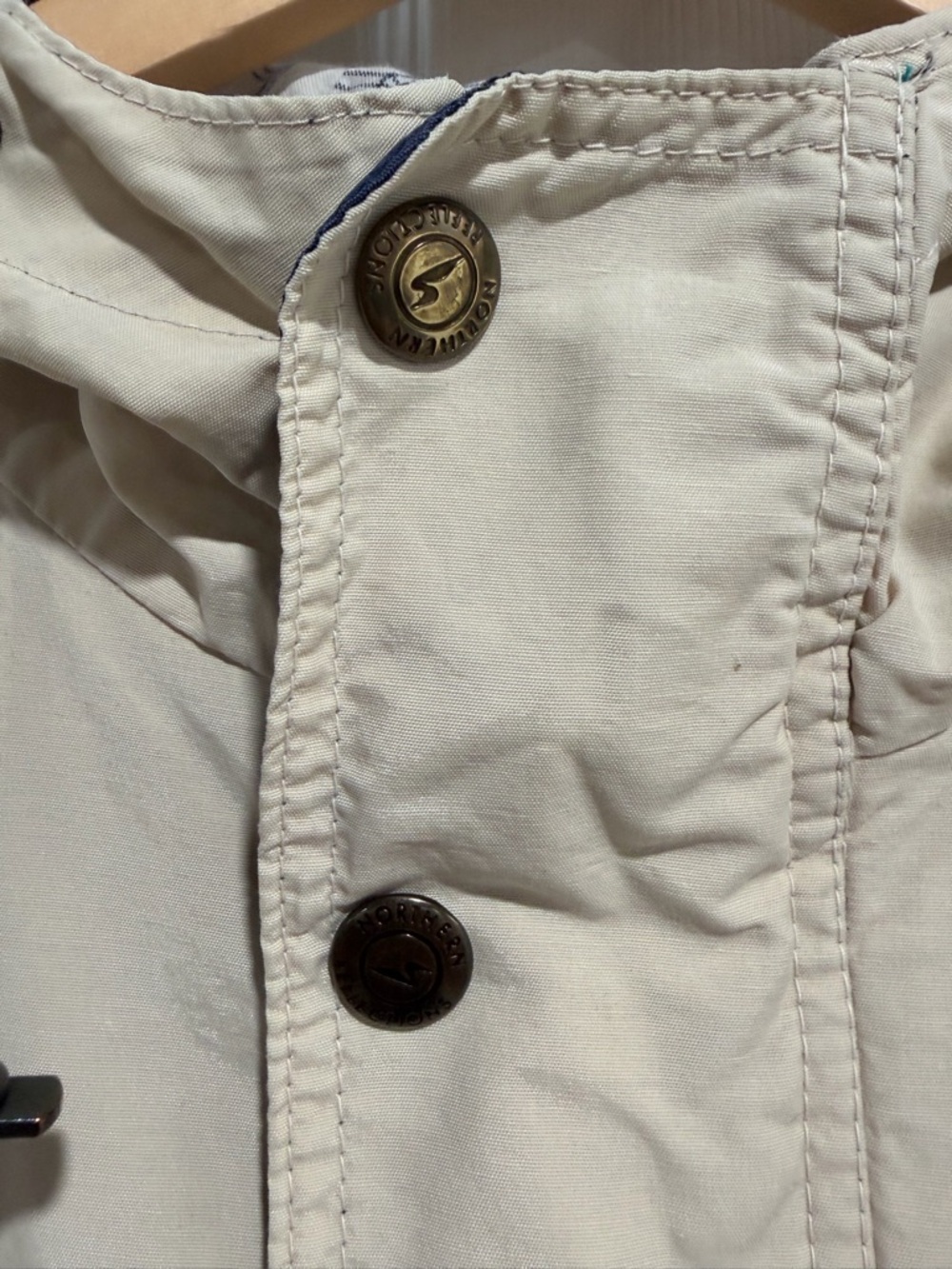 Vintage Women’s Northern Reflections Light Beige Hooded Jacket Pockets - Picture 3 of 9